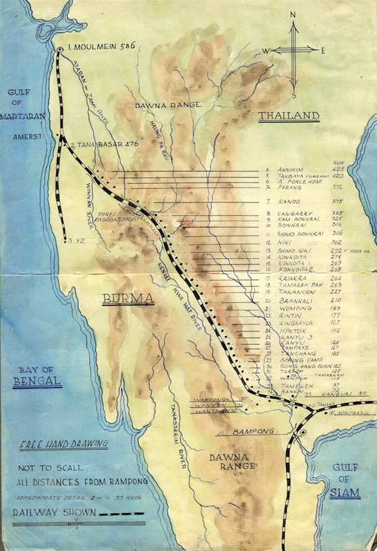 Burma Railway map